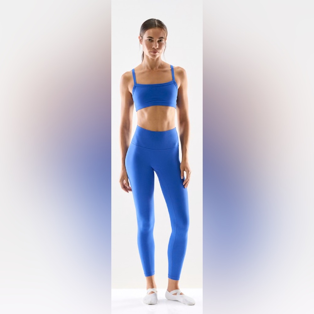High-Rise Blue Seamless Leggings
